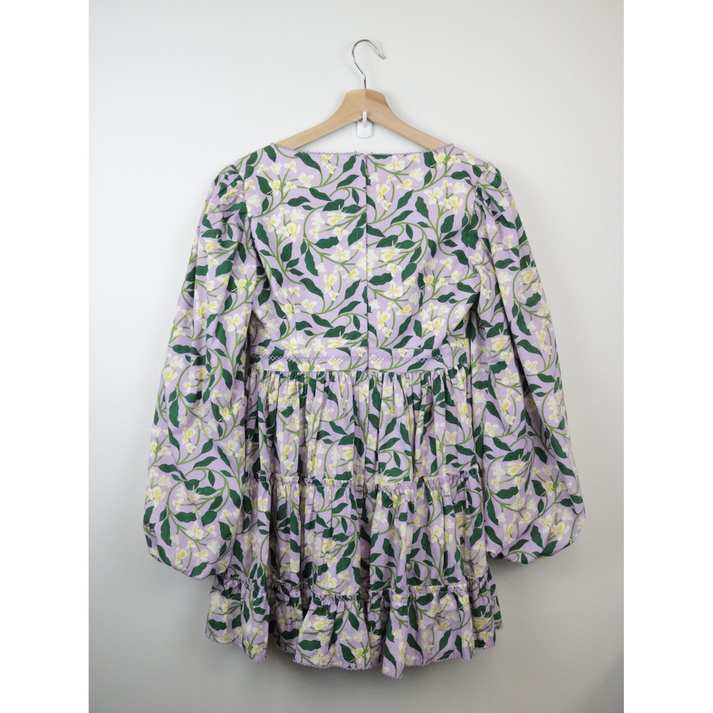 NWT Agua‎ by Agua Bendita Avena Dos Gardenias Lila Mini Dress Small - Picture 3 of 11